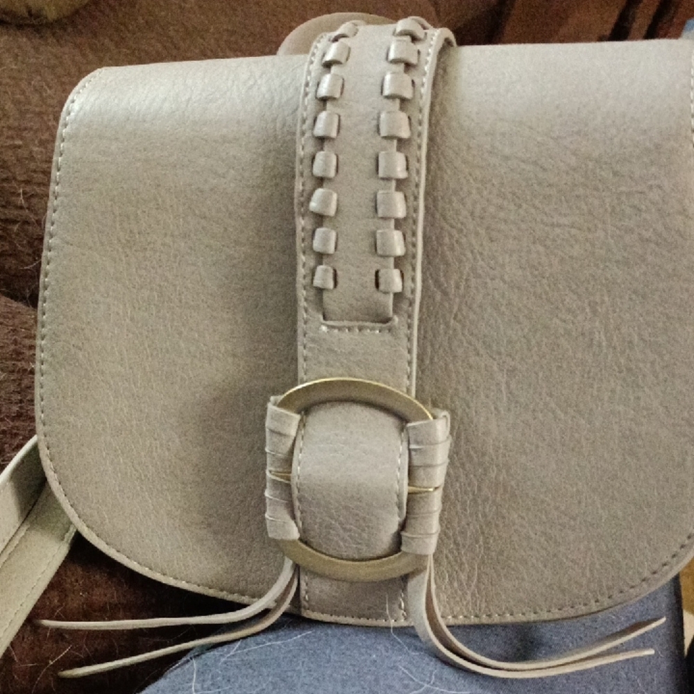 Gray Crossbody Bag-vegan